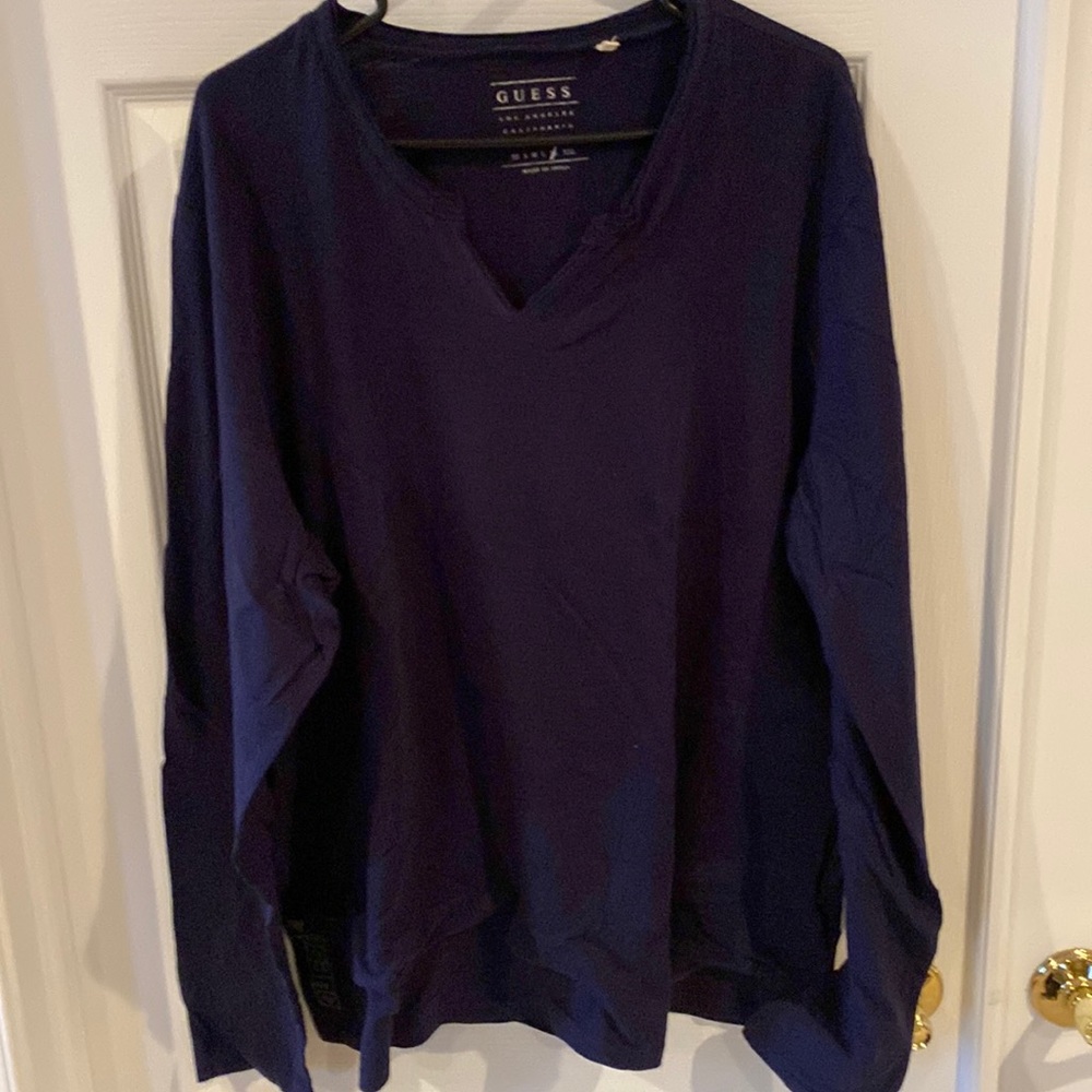Guess long sleeve Henley shirt